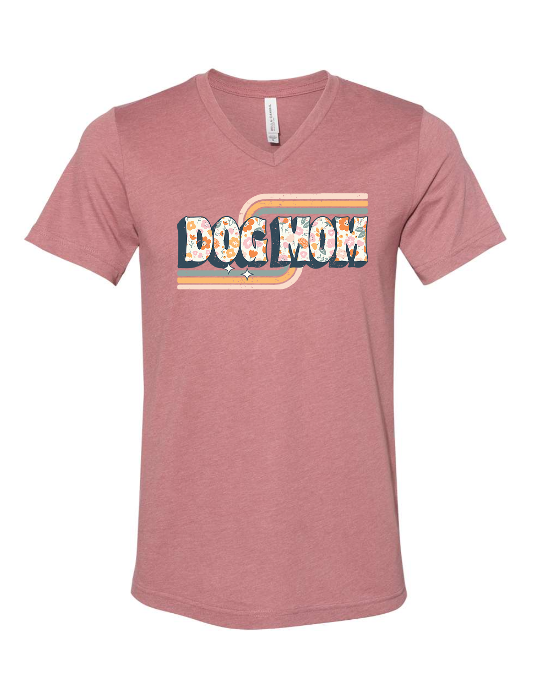 Retro Dog Mom (vneck)