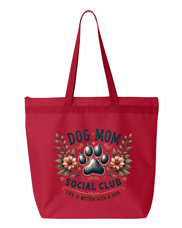 Social Club Zipper Tote